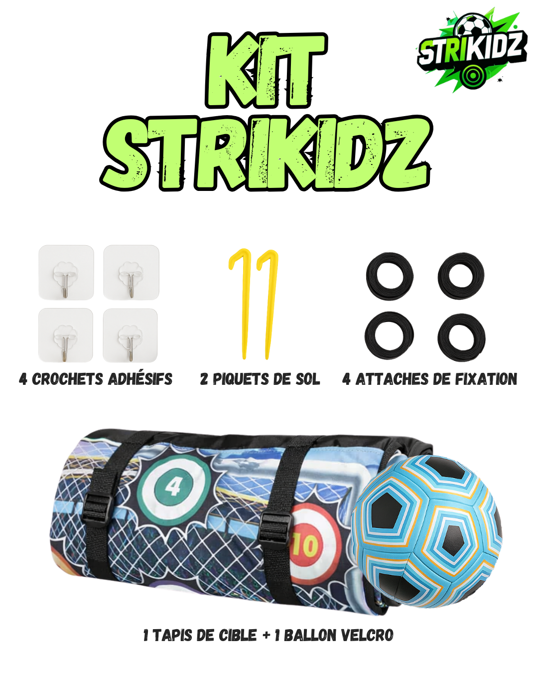 Packs Strikidz™ – Tapis de cible & ballon velcro